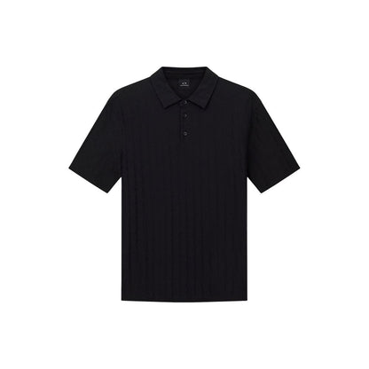 Black Cotton Polo Shirt