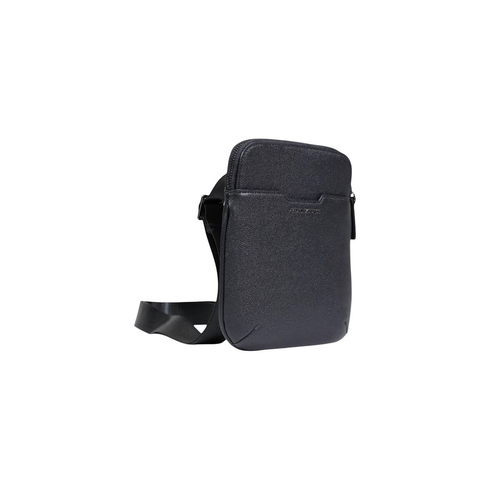 Black Polyester Messenger Bag