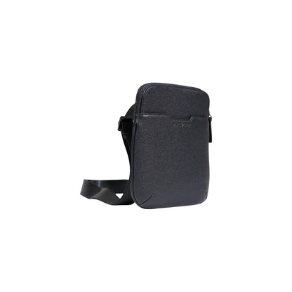 Black Polyester Messenger Bag
