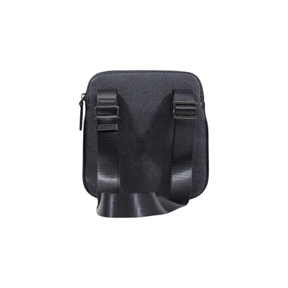 Black Polyester Messenger Bag