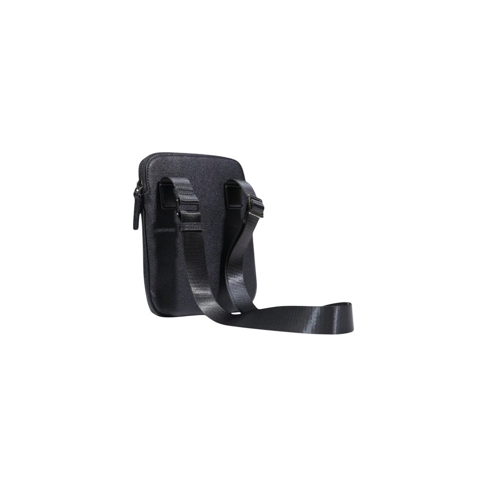 Black Polyester Messenger Bag