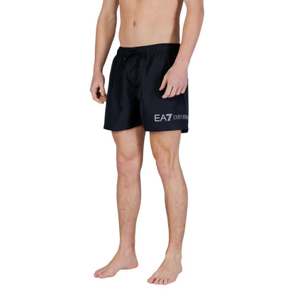 Bicolor Polyester Swim Shorts