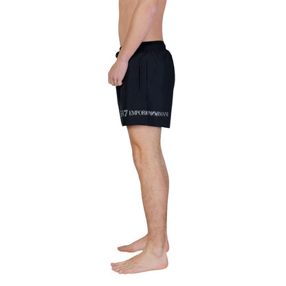 Bicolor Polyester Swim Shorts