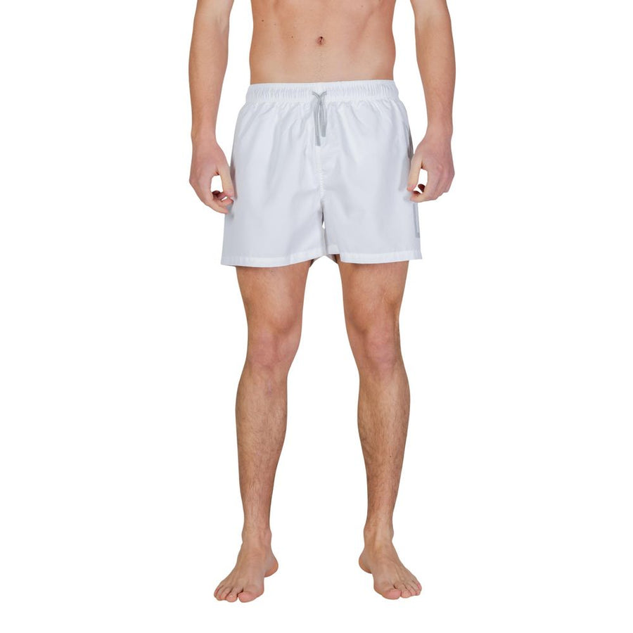 Bicolor Polyester Swim Shorts