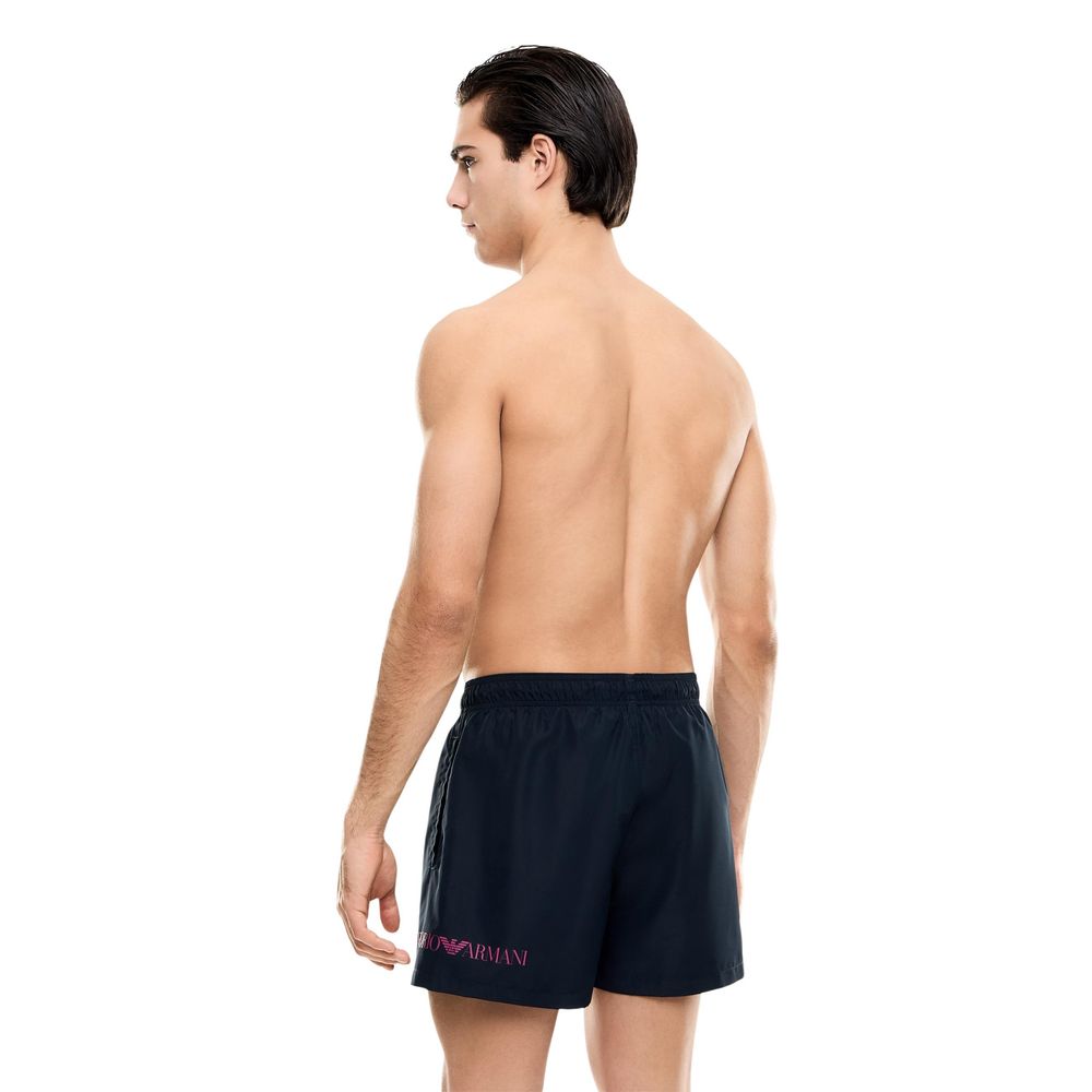 Blue Polyester Swim Shorts