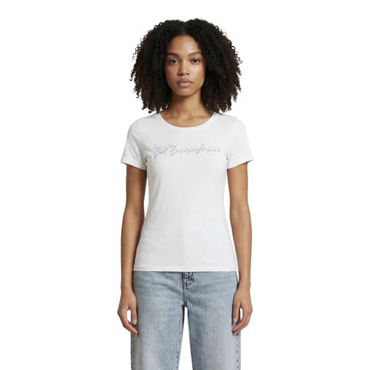 White Elastane T-Shirt
