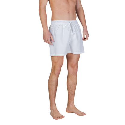Bicolor Polyester Swim Shorts