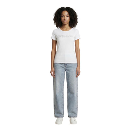 White Elastane T-Shirt
