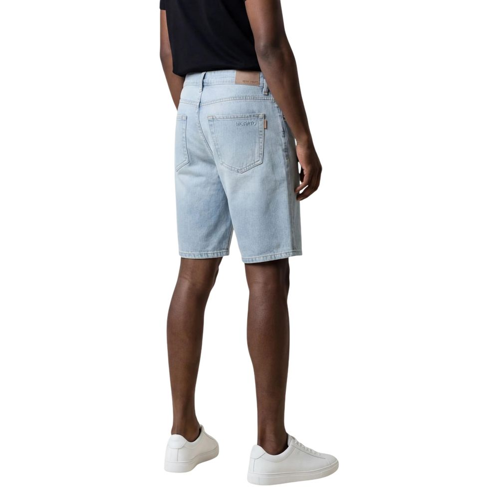 Light Blue Cotton Bermuda Shorts