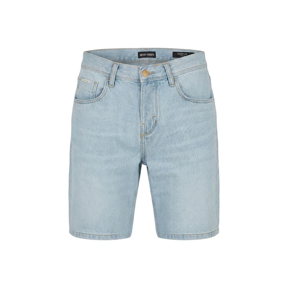 Light Blue Cotton Bermuda Shorts