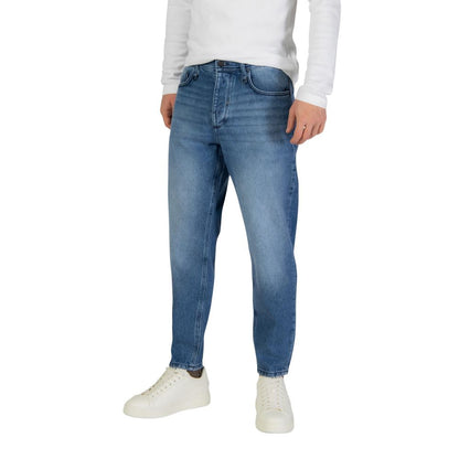 Blue Cotton Relaxed Fit Jeans
