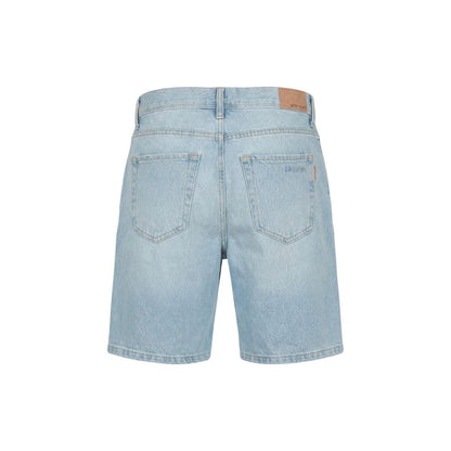 Light Blue Cotton Bermuda Shorts