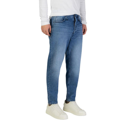 Blue Cotton Relaxed Fit Jeans