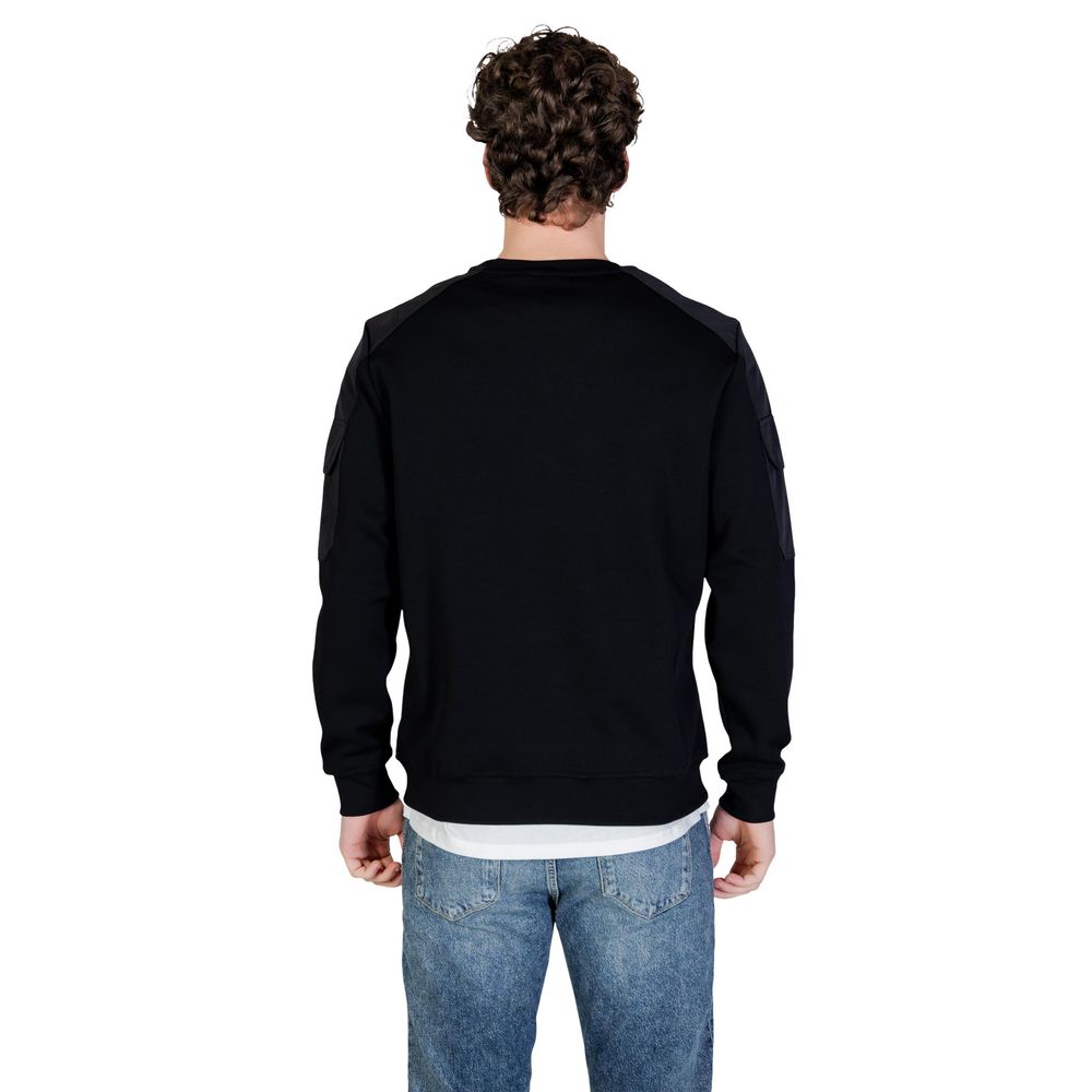 Black Cotton Sweatshirt