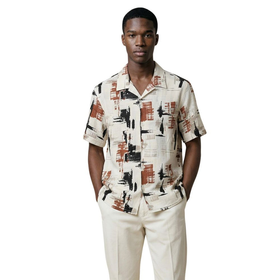 Beige Viscose Shortsleeve Shirt