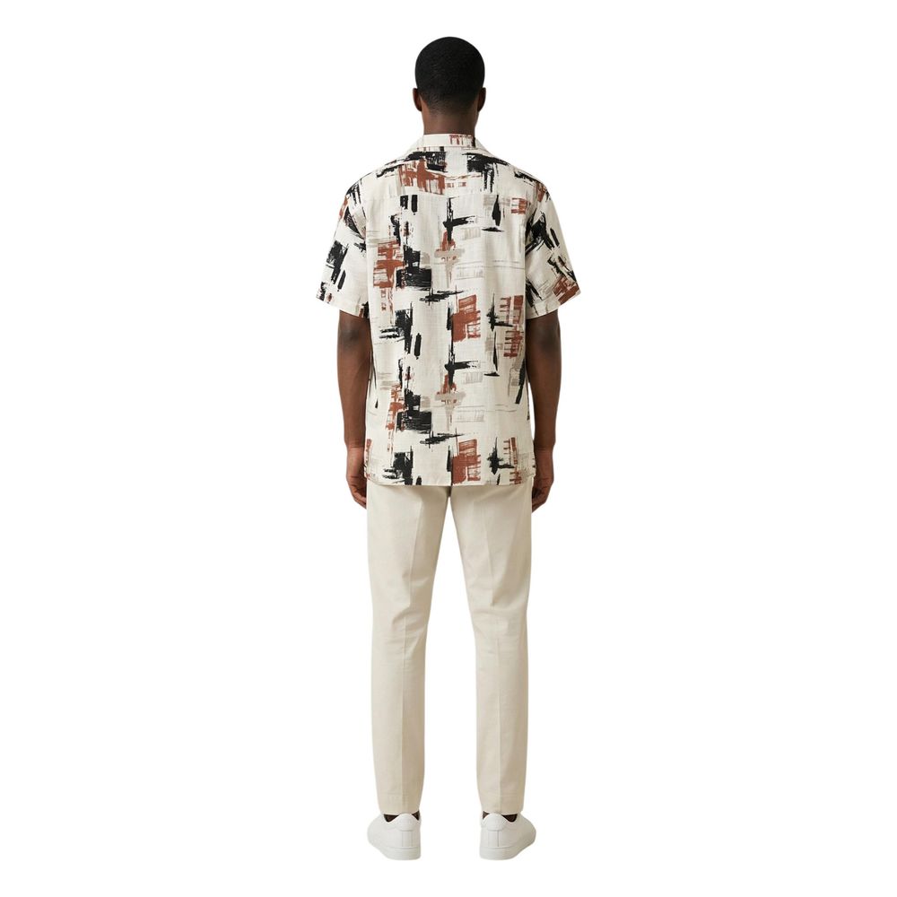 Beige Viscose Shortsleeve Shirt
