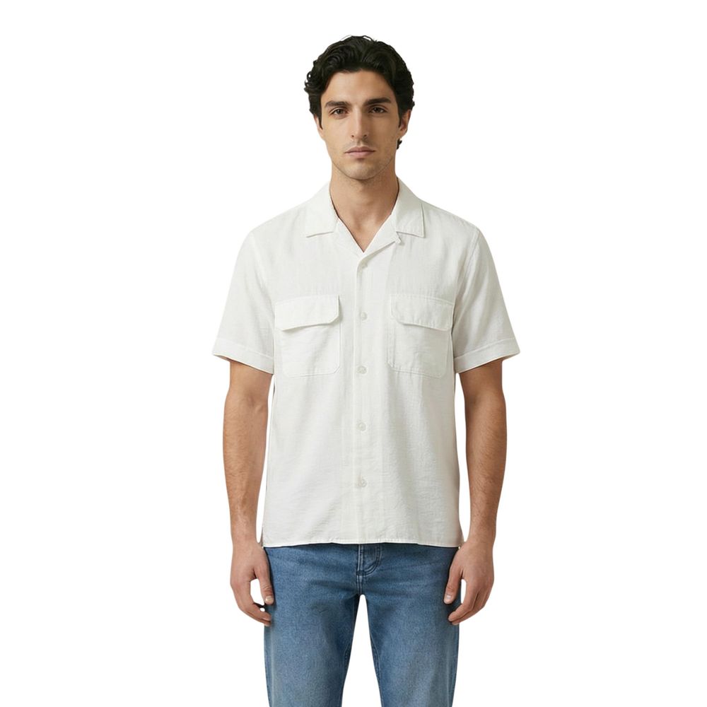 Beige Viscose Shortsleeve Shirt