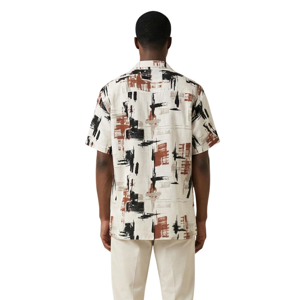 Beige Viscose Shortsleeve Shirt