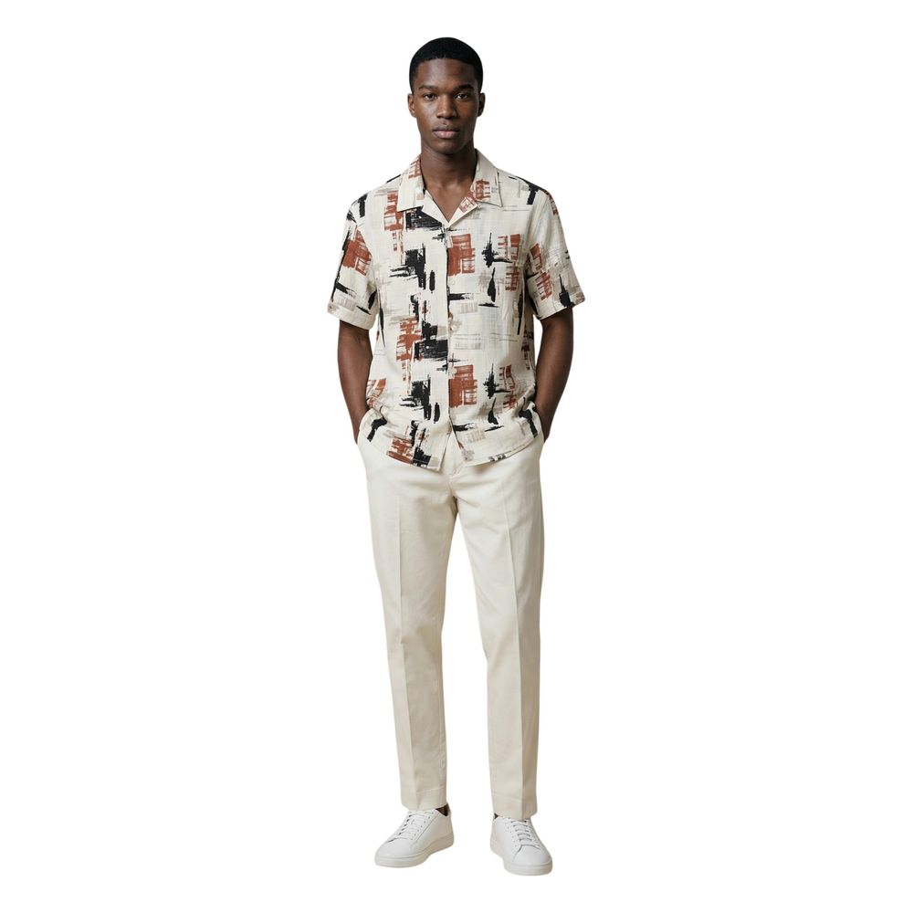 Beige Viscose Shortsleeve Shirt