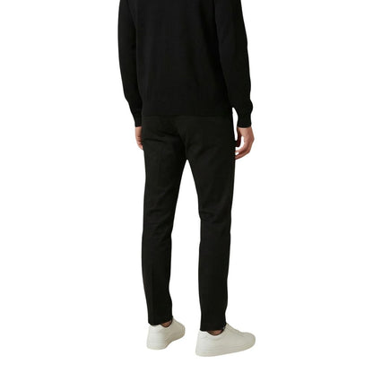 Black Cotton Skinny Pants