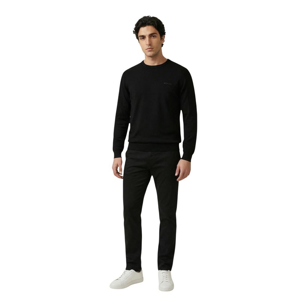 Black Cotton Skinny Pants