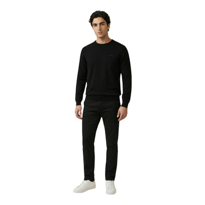 Black Cotton Skinny Pants