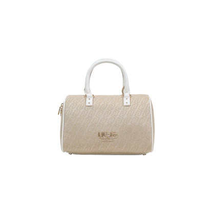 Beige Polyester Handbag