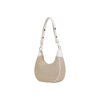 Beige Polyester Handbag