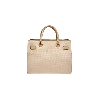 Beige Polyester Handbag