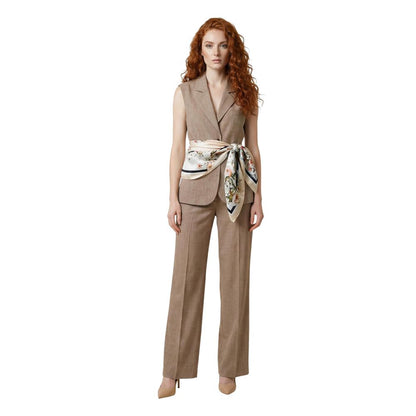 Beige Viscose Waistcoat