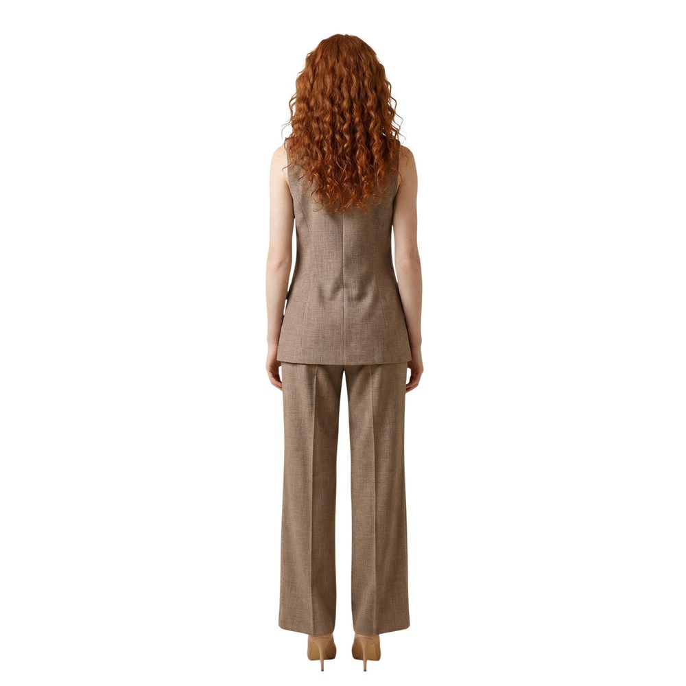 Beige Viscose Waistcoat