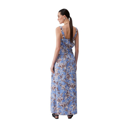 Blue Cotton Long Dress