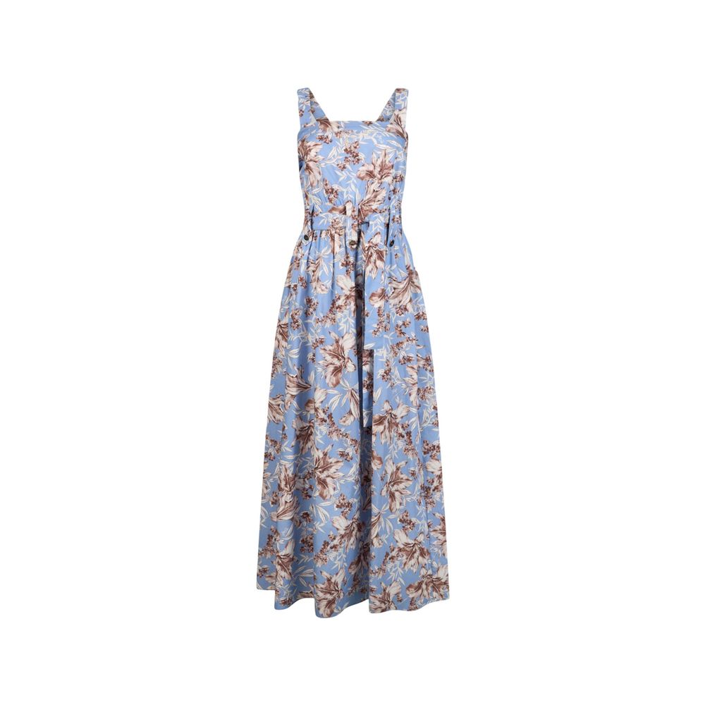 Blue Cotton Long Dress
