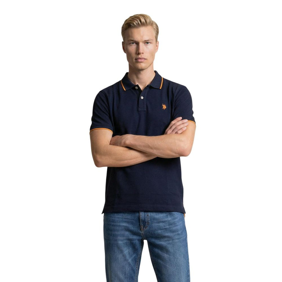 Blue Cotton Polo Shirt