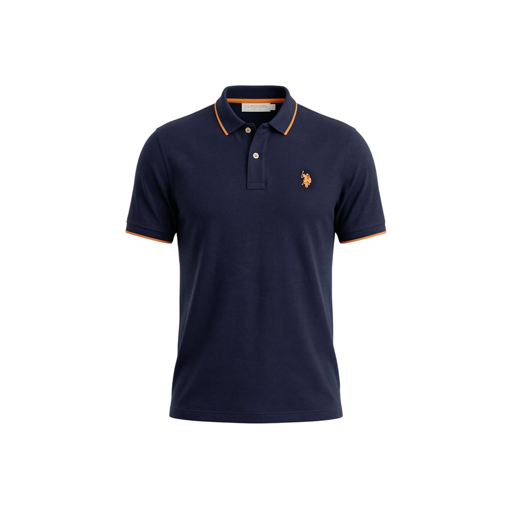 Blue Cotton Polo Shirt