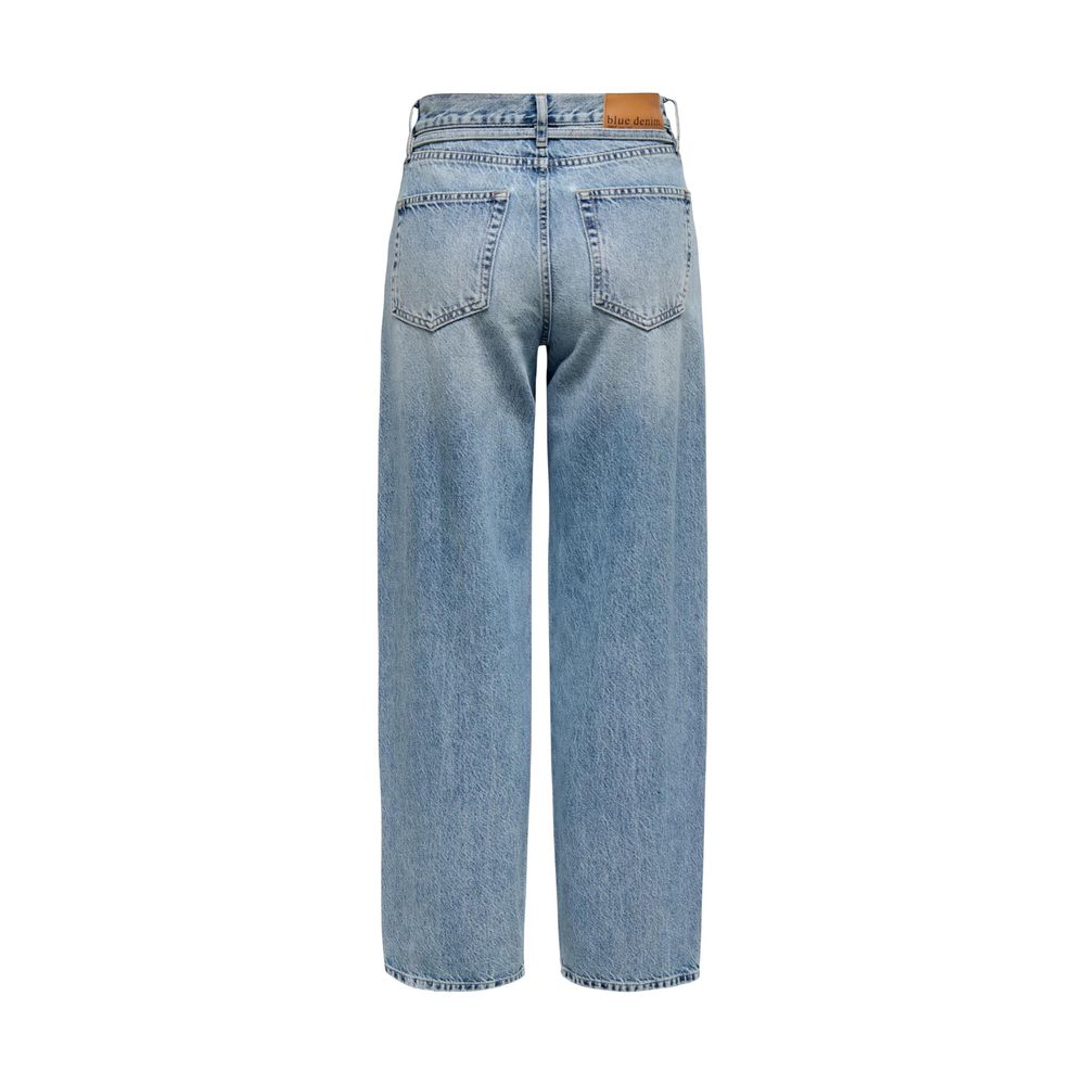 Light Blue Cotton Bootcut Jeans