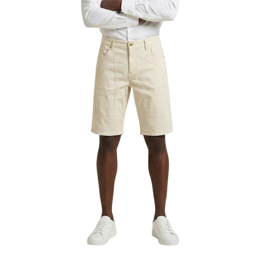 Cream Cotton Bermuda Shorts