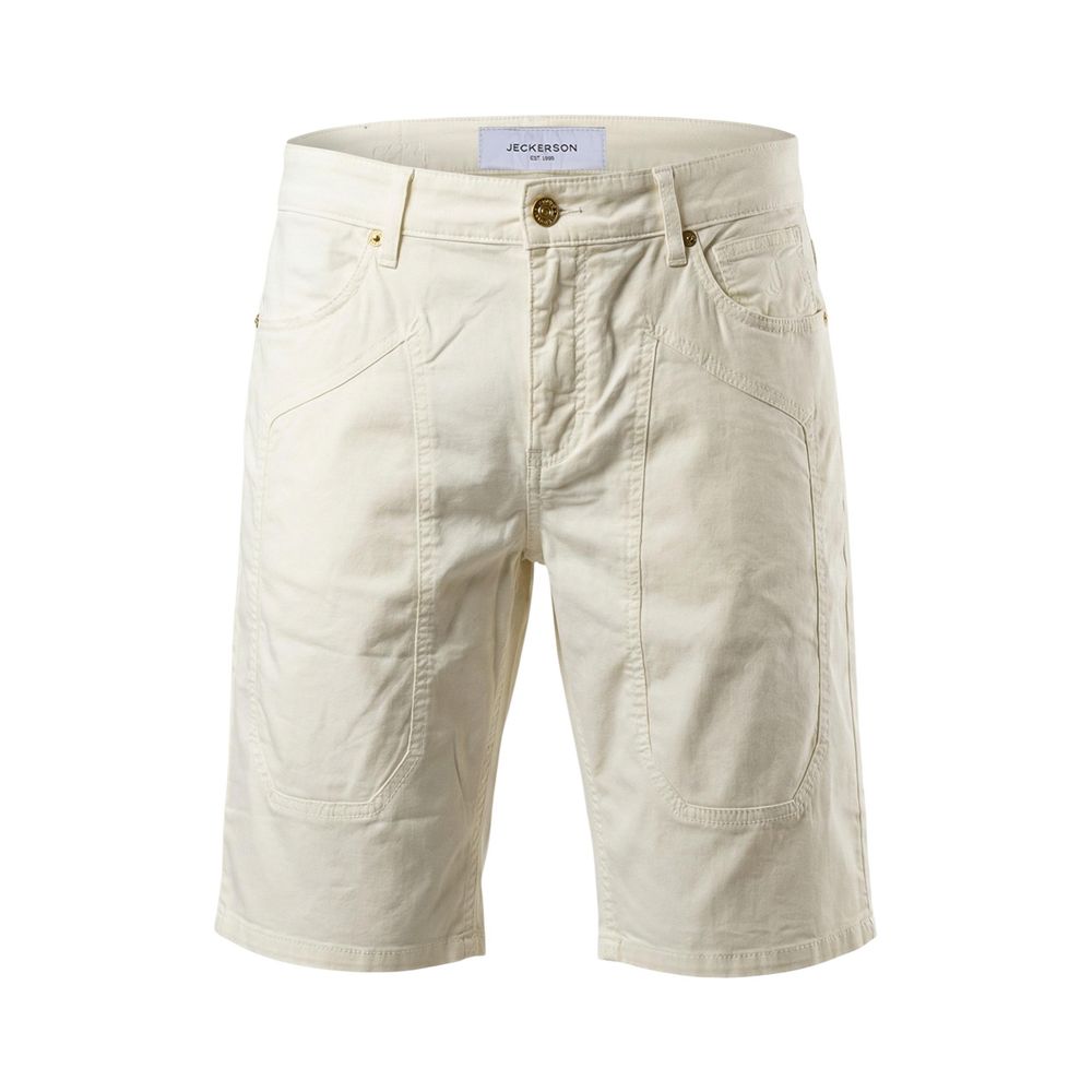 Cream Cotton Bermuda Shorts