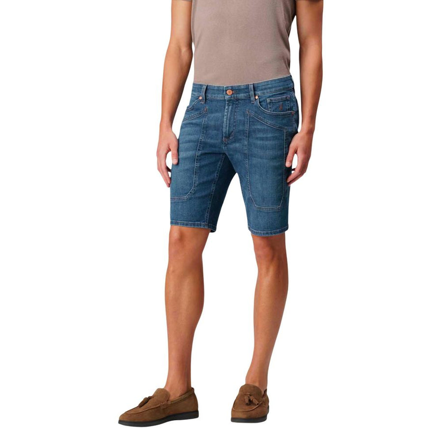 Blue Recycled Cotton Bermuda Shorts