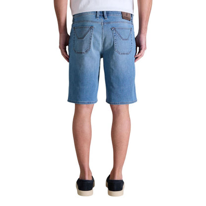 Light Blue Cotton Bermuda Shorts