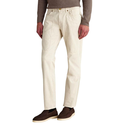 White Elastane Skinny Pants