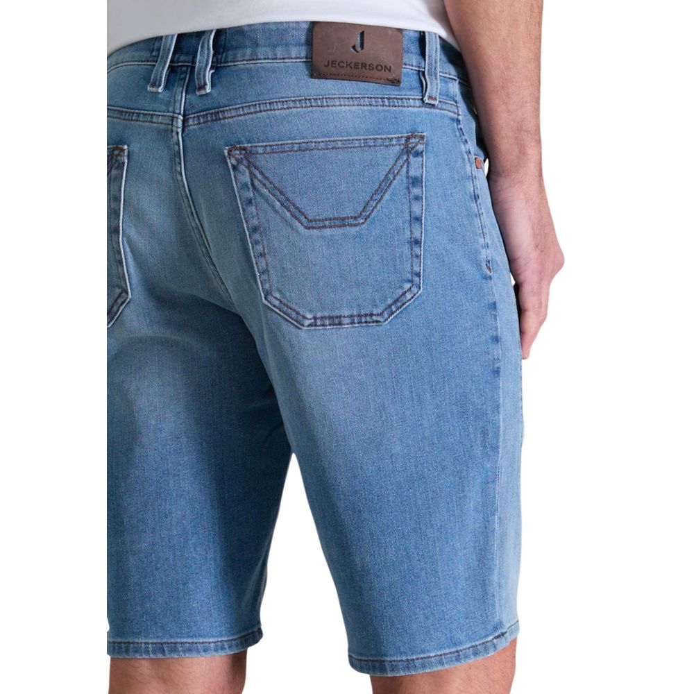 Light Blue Cotton Bermuda Shorts