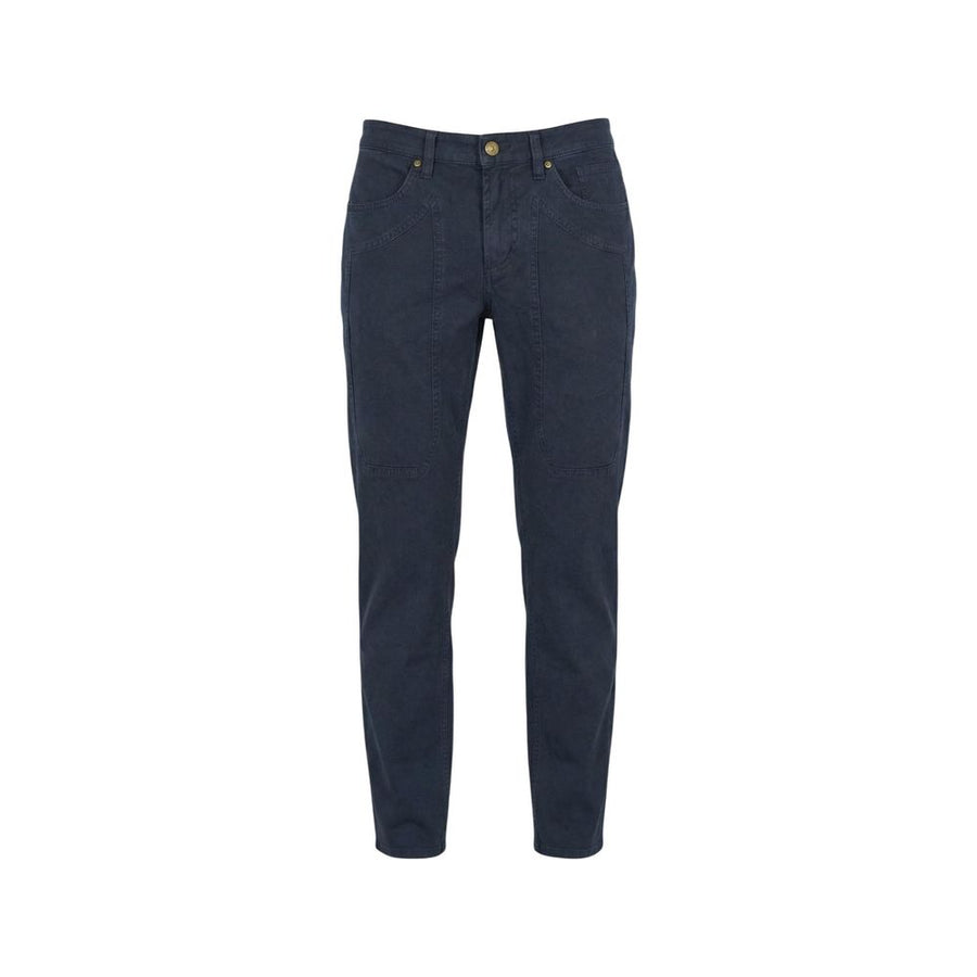 Blue Elastane Skinny Pants