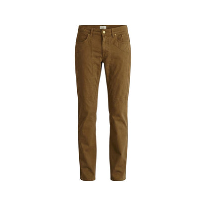Beige Elastane Skinny Pants