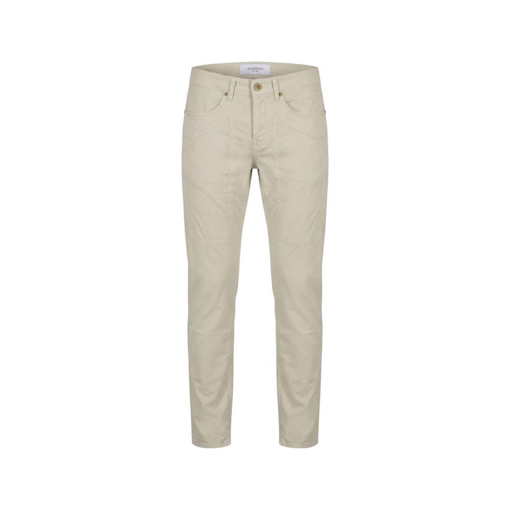 Gray Elastane Skinny Pants