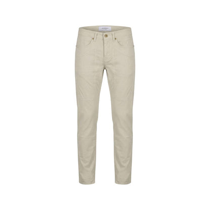 Gray Elastane Skinny Pants