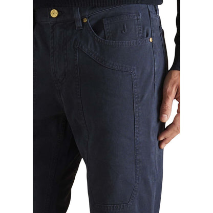 Blue Elastane Skinny Pants