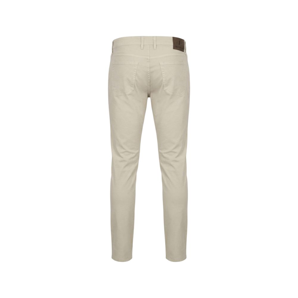 Gray Elastane Skinny Pants