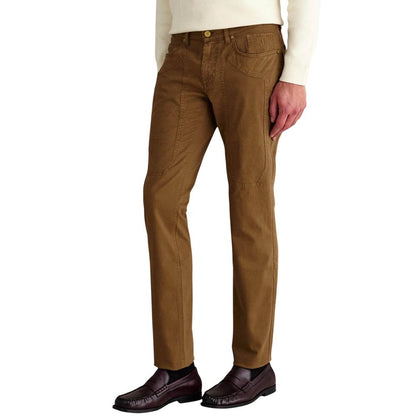 Beige Elastane Skinny Pants
