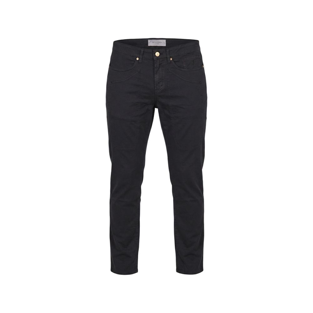Blue Elastane Skinny Pants